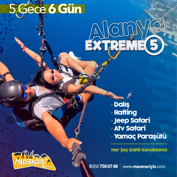 ALANYA AKTİVİTE TATİLİ 5 GECE 6 GÜN (EXTREME)
