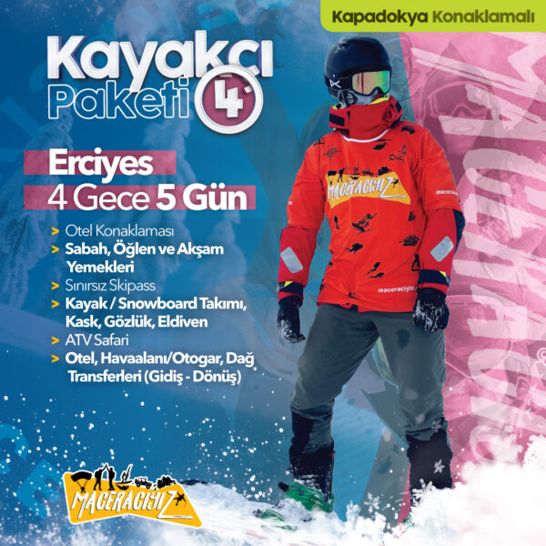 Erciyes Kayakçı Paketi (4 Gece 5 gün)