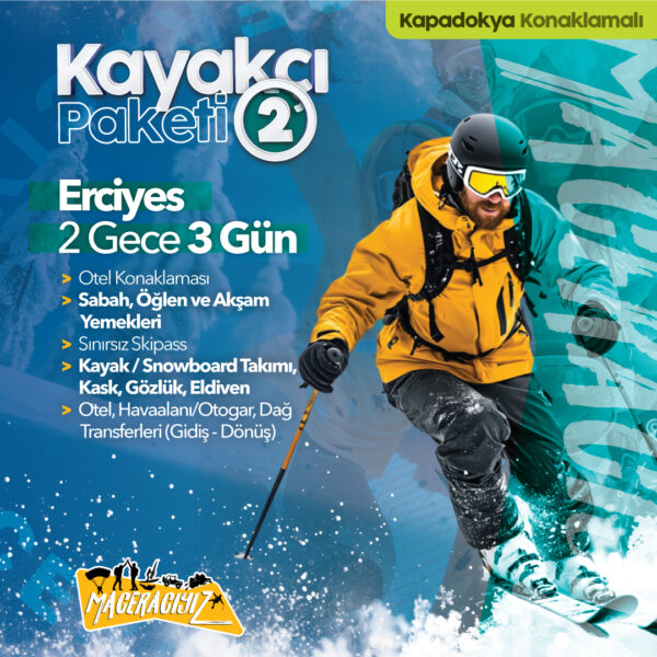 Erciyes Kayakçı Paketi (2 Gece 3 Gün)