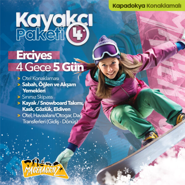 Erciyes Kayakçı Paketi (4 Gece 5 gün)