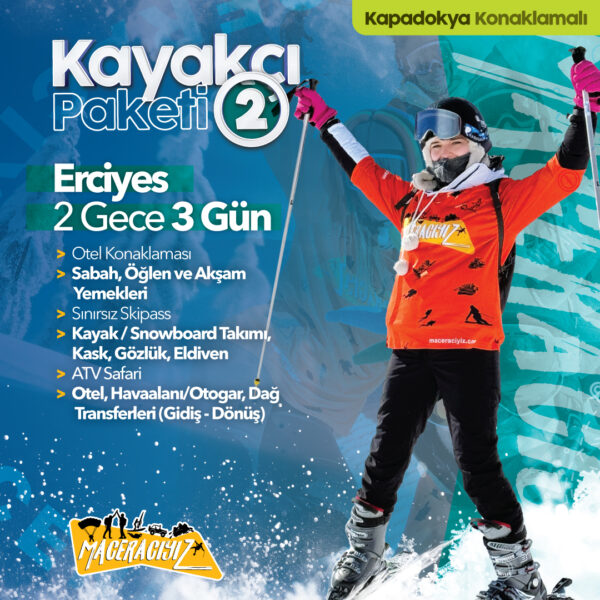 Erciyes Kayakçı Paketi (2 Gece 3 Gün)